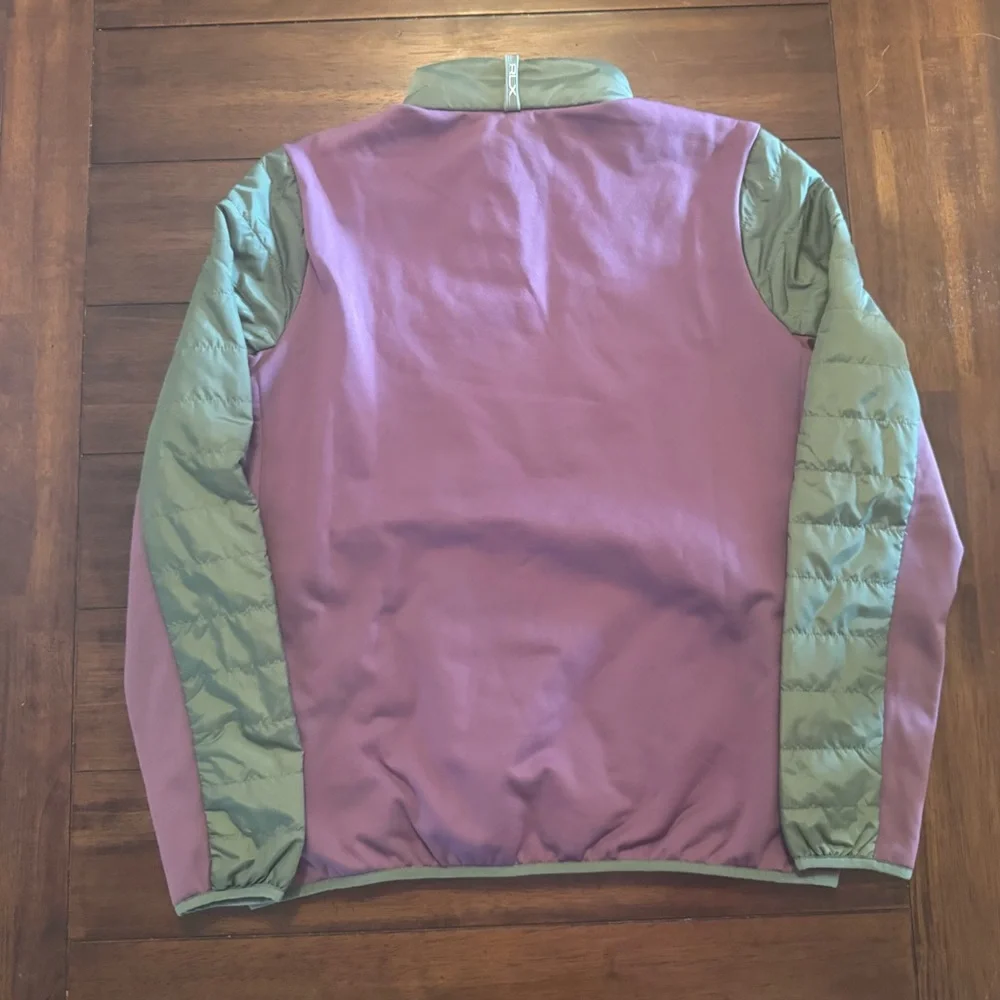 NWT RLX Golf Ralph Lauren Women's Quilted Half-Zip Jacket - Size XS Green Purple - Picture 3 of 7